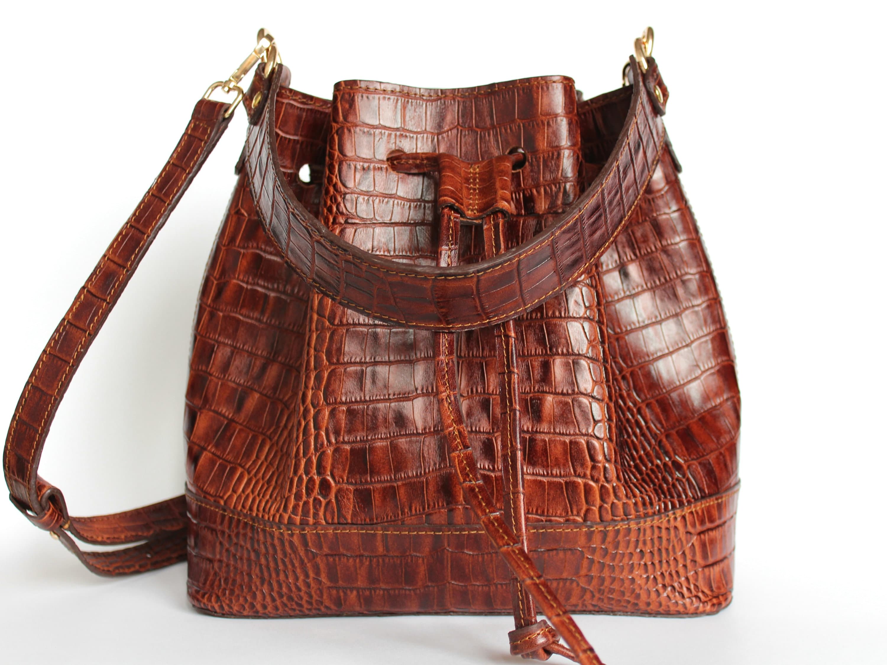 Lamb pleated bucket bag deals