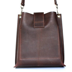 Brown Leather Shoulder Bag Brown Leather Tote Bags and - Etsy