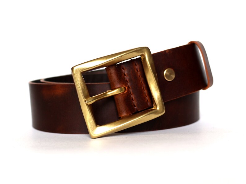 Lovely Brown Leather Belt Women, Leather Waist Belt, Antique Brass Buckle, Chocolate Brown Leather Belt image 2