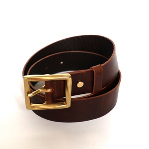 Lovely Brown Leather Belt Women, Leather Waist Belt, Antique Brass Buckle, Chocolate Brown Leather Belt image 3