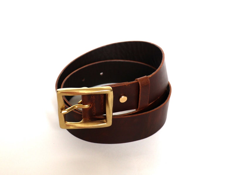 Lovely Brown Leather Belt Women, Leather Waist Belt, Antique Brass Buckle, Chocolate Brown Leather Belt image 3