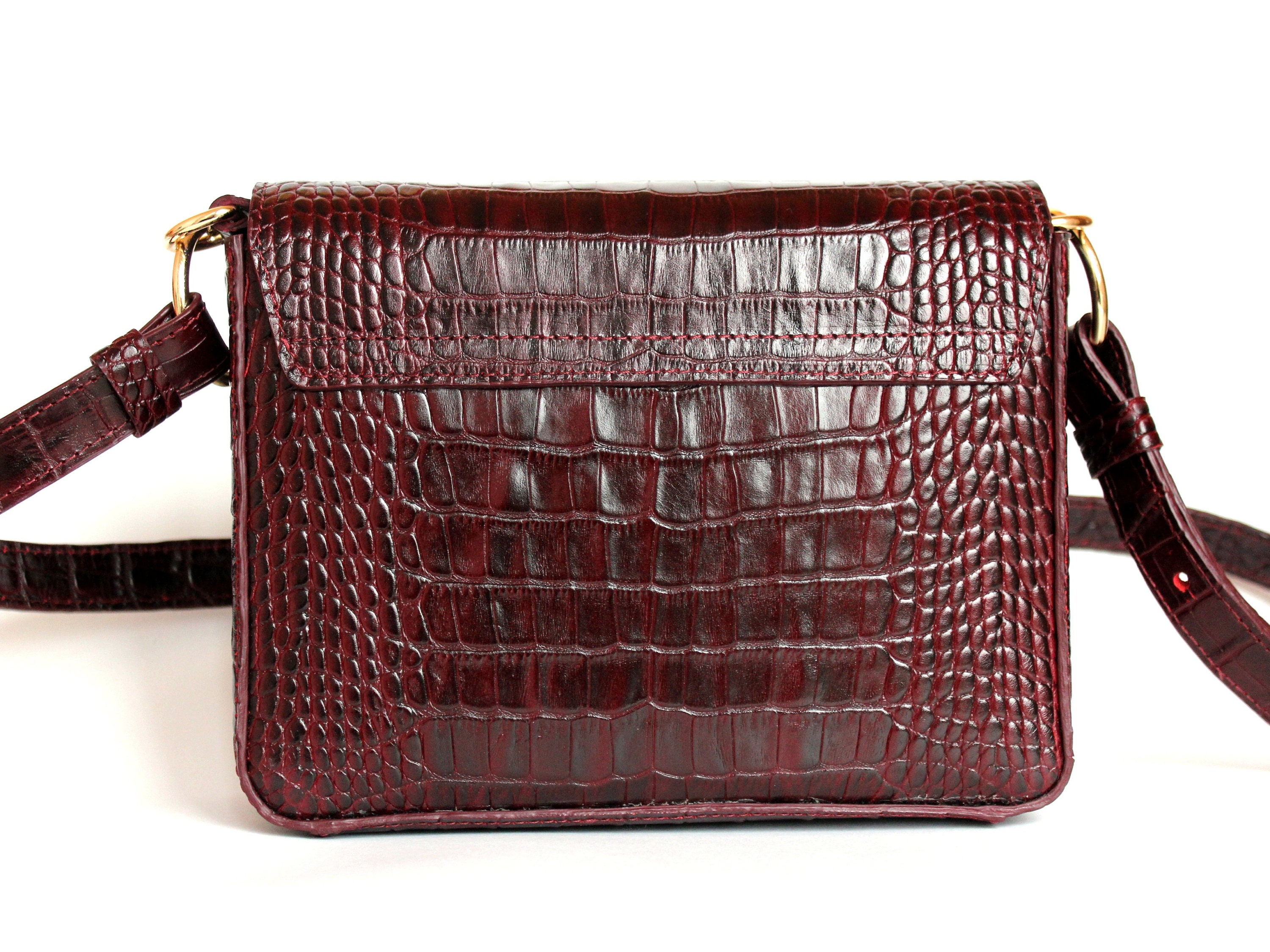 Red leather bag leather handbag Leather bag women Genuine | Etsy