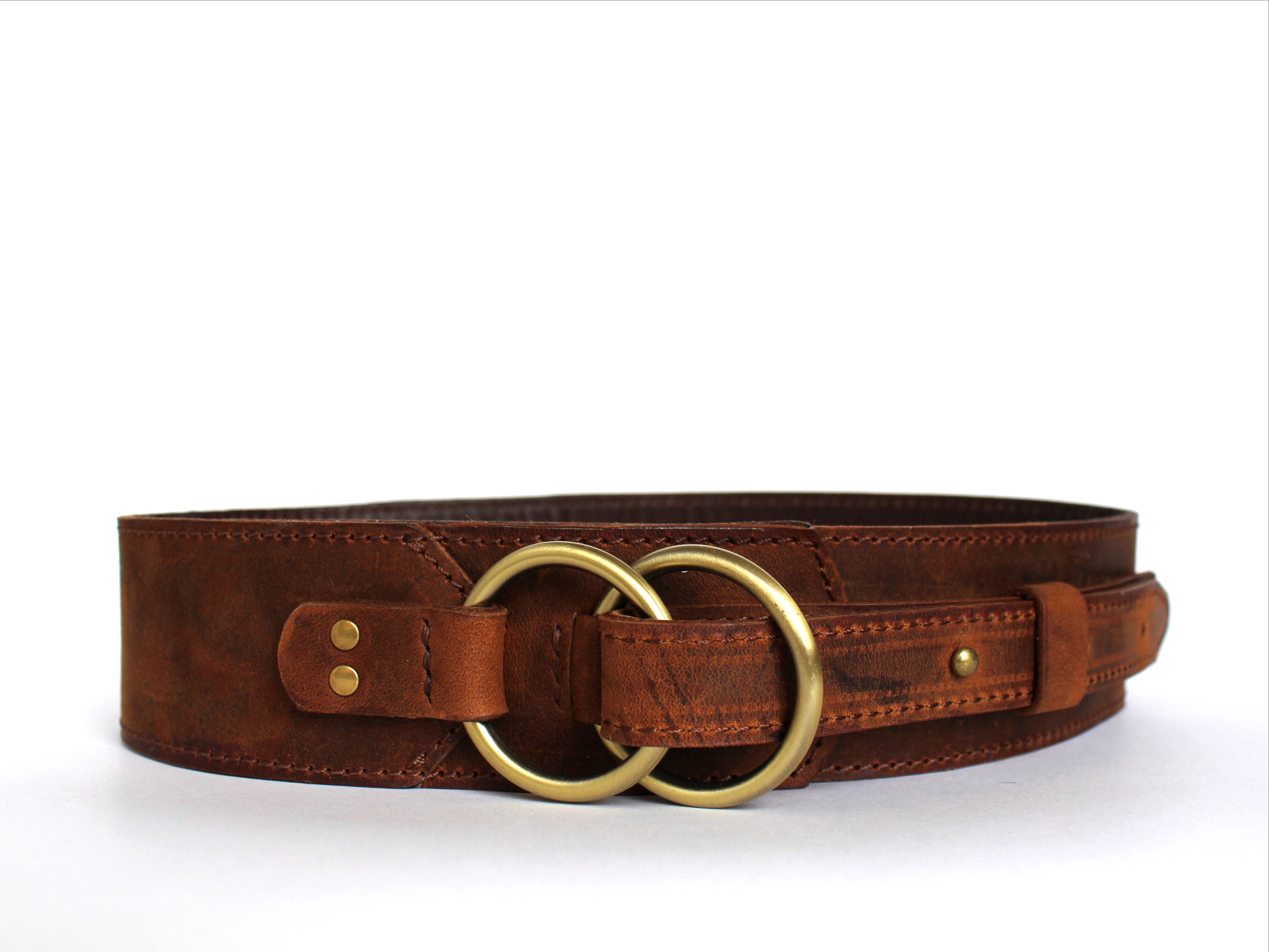 Lovely Brown Leather Belt Women Wide Waist Belt Leather 
