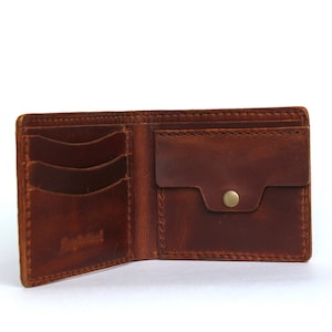 MENS LEATHER Wallet, personalisierte Brieftasche, Leder Portemonnaie, Minimalistische Brieftasche, Brieftasche mit Gravur, Bifold Brieftasche, personalisierte Lederbrieftasche,