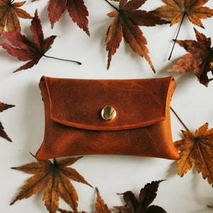 ADD-ON-Artikel nur, handgemachte Ledergeldbörse, Kleine Münztasche, Lederbrieftasche,