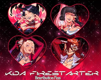KDA Firestarter Button Pins