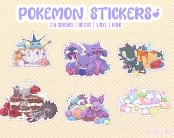 Pegatinas de postre Pkmn / 2,5-3 pulgadas