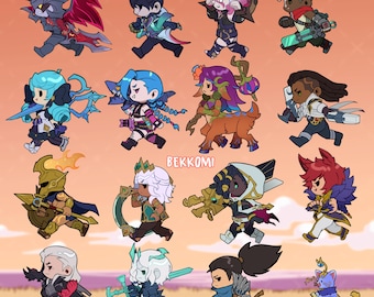 Adesivo Legends on the Run Pt 2/ League of Legends 8 x 8 cm / Vinile