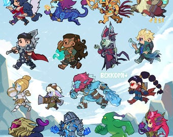 Legends on the Run Sticker Pt 5| League of Legends  8X8cm | Vinyl