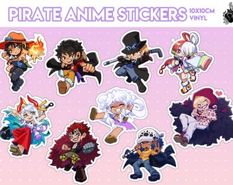 Piraten Anime Aufkleber | 10x10cm | Vinyl