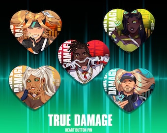 True Damage Know my Name Button Pins