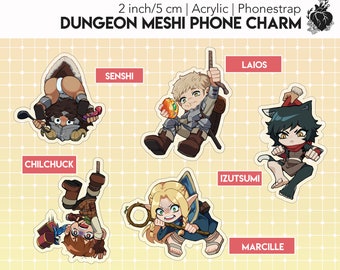 Breloques pour téléphone Dungeon Meshi 2 po.