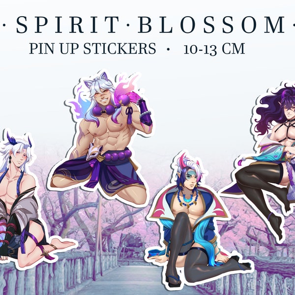 LoL |Spirit Blossom Boys Stickers | 13-10cm | Vinyl | Matte