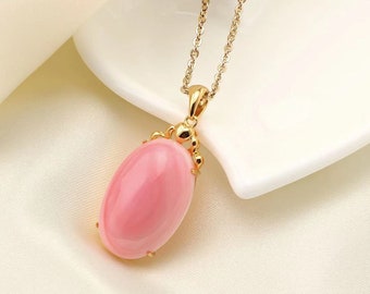 Jewels Obsession Conch Shell Necklace 14K Rose Gold-plated 925 Silver Conch Shell Pendant with 18 Necklace 