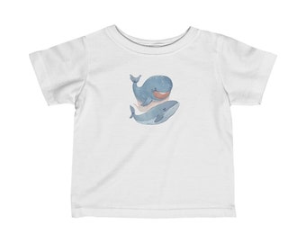 Blue whales Infant Fine Jersey Tee