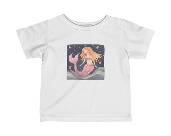 T-shirt en jersey fin sirène et étoiles pour bébé