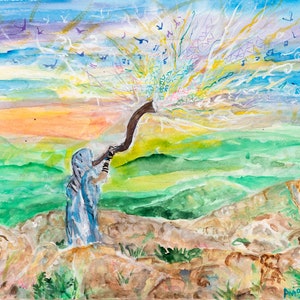 Beyond Words, Blowing the Shofar Jewish Art