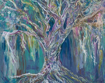 Magischer Baum des Lebens Giclee Fine Art Druck auf Leinwand (nicht gerahmt oder gespannt) **Kostenloser Versand**