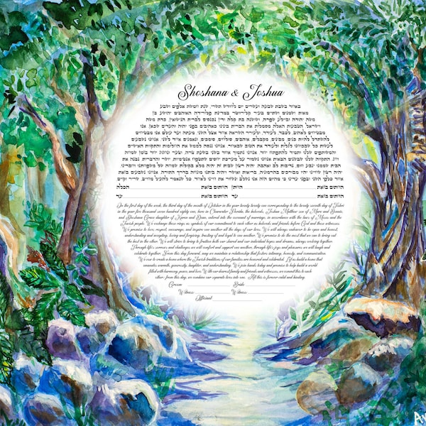 The Journey Begins Personalized Ketubah