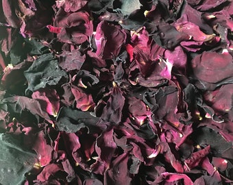 Dried Rose Petals 'Dark Purple w/ Red'