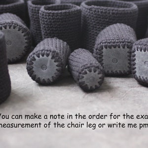 Crochet Chair / Furniture Socks, Floor Protectors for Aesthetic Dining Room Decor image 10