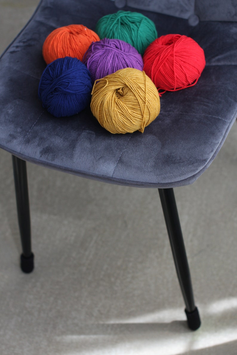 Crochet Chair / Furniture Socks, Floor Protectors for Aesthetic Dining Room Decor image 8