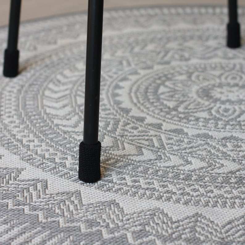 Crochet Chair / Furniture Socks, Floor Protectors for Aesthetic Dining Room Decor image 3