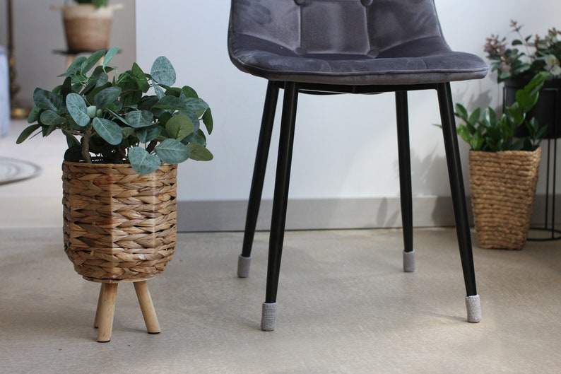 Crochet Chair / Furniture Socks, Floor Protectors for Aesthetic Dining Room Decor image 2