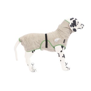 Dog bathrobe &quot;Stone&quot; back length selectable from 30 cm - 90 cm