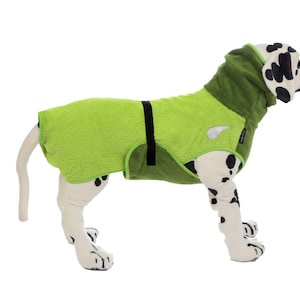 犬用バスローブ「ライトグリーンサボテン」 後ろ丈30cm～90cmから選べる