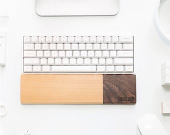Two Tone Wrist Rest｜Wooden keyboard wrist rest. Customize your personalized desktop, relieve typing fatigue