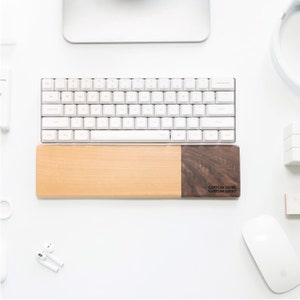Two Tone Wrist Rest｜Wooden keyboard wrist rest. Customize your personalized desktop, relieve typing fatigue