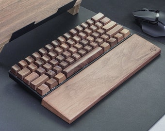 Wood Full Keycap Set｜Support ISO enter and personalized layout customization, OEM height keycap, 60/80 layout, custom mechanical keyboard.