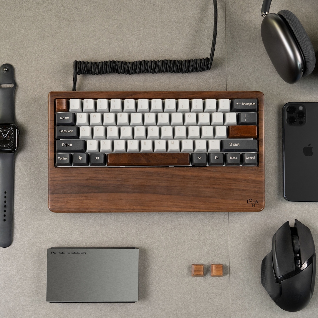 Wood Keyboard Case 60 With Pok3r, Faceu60, Wooting