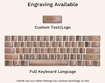 木製キーキャップ：ブラックウォルナット木製キーキャップ職人による