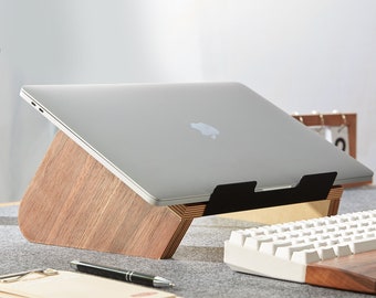 Mortise and Tenon's Wood Laptop Stand｜Removable design, easy to carry, protects the cervical spine