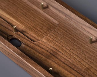 ブラックウォルナットウッドメカニカルキーボードケース：木製GH60