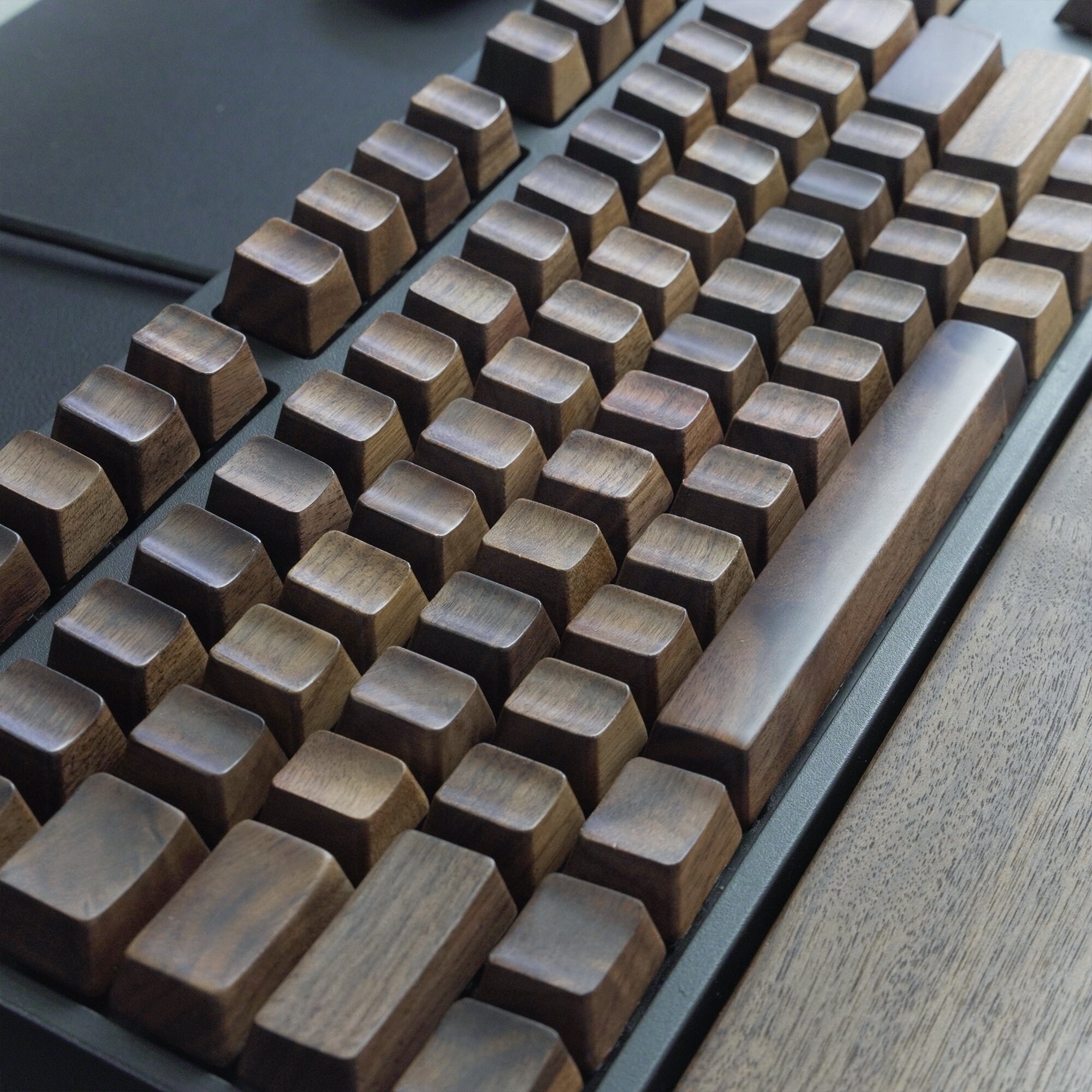 Wooden Keycap Solid Walnutnatural Wood Keycaps Set OEM for MX Etsy