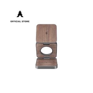 Cargador inalámbrico plegable 3 en 1 personalizado de Loha: estación de carga, soporte de carga 3 en 1 para iPhone, Apple Watch y AirPods