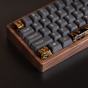 Set di tasti in legno laccato fatti a mano: OEM Esc, Ctrl / Barra spaziatrice Lacca cinese / Set di tasti comodi ed eleganti
