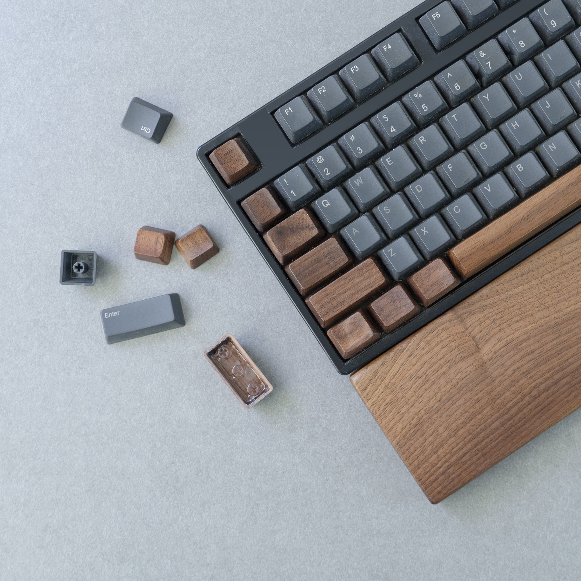 Amazon.com: YMDK Wooden Keycap Solid Walnut Wood Keycap