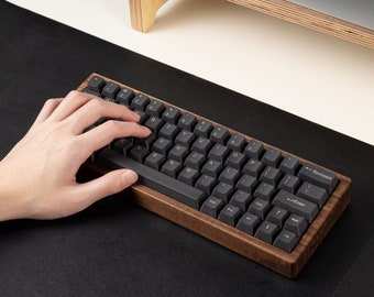 Wood Keyboard Case GH60/GK61X/DAGK Acr68 Pro/Anne Pro 2｜60/65% keyboard case; Compatible Wooting 60HE; Custom mechanical keyboard.