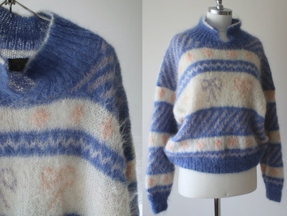 Amazing vintage 80's soft wool knit sweater // han