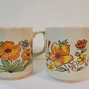Vtg Steinzeug Blumenbecher 2er Set