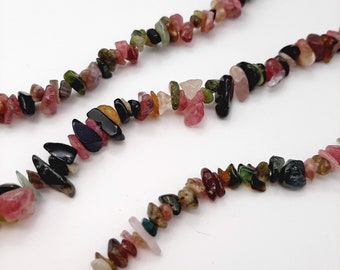 Flat Cube Chips Of MULTI TOURMALINE Smooth Beads6mm Cube Chips Shape 18\u201d Tourmaline Gemstone Beads.New Arrival Exceptional Tourmaline Gems