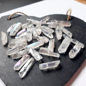 Polished Aura Quartz Crystal Points: Drilled, Small LOT