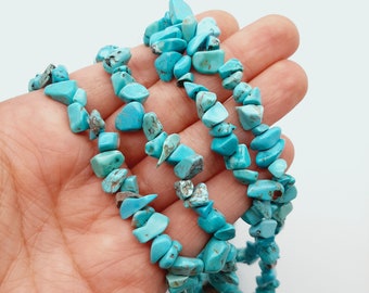 Full Strand Beads 35 Natural Crystal Gemstone Small Chips Drilled Beads for Necklaces Jewelry Making,6-8mm Assorted Stones