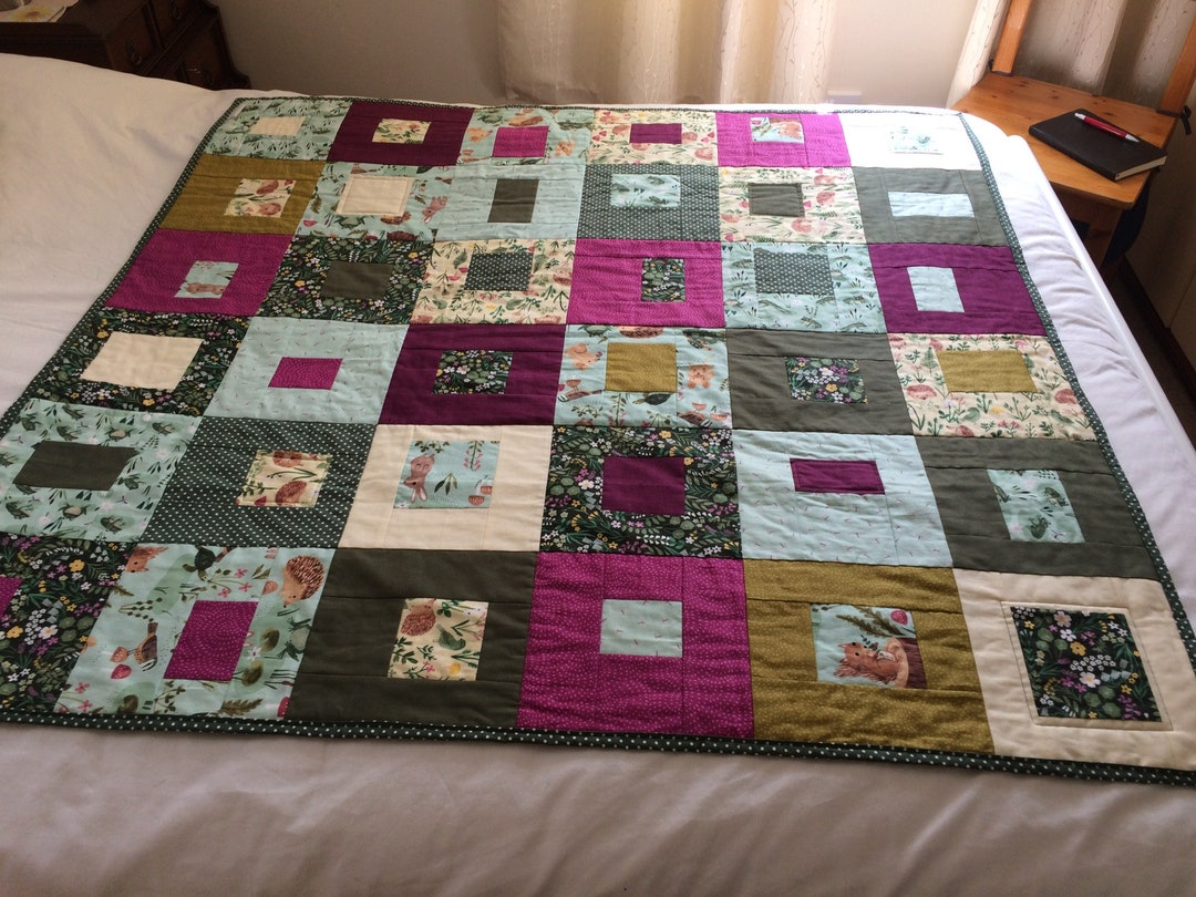 Handmade Patchwork woodland Wander Quilt Garden Quilt Etsy