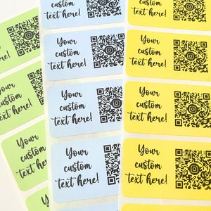 Custom QR Code Stickers Instagram Qr Code Labels Custom Text Facebook Qr Code Thank You Stickers Pink Qr Code Custom Sticker Small Business