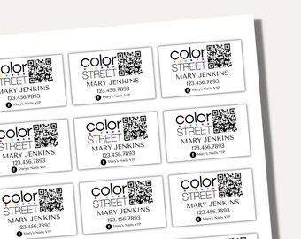 Custom Qr Code Sticker, Colorstreet Personalized Labels, Scan Me to Shop Nail Custom Stickers, Small Business Supplies Nail Tech
